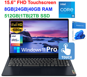 2024 Lenovo Ideapad Laptop 15 FHD Touch Intel i5 Upto 40GB RAM&2TB SSD Win 11Pro
