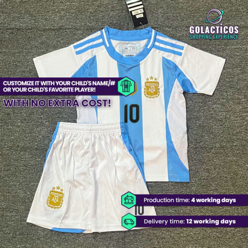 Messi New Argentina Home Kids Full Set *PLEASE READ*