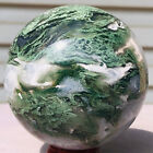 New Listing557g Natural Aquatic agate jasper Quartz Sphere Crystal Ball Reiki Healing