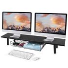 LOTEYIKE Dual Monitor Stand for 2 Monitors, Large TV Riser with Adjustable Le...