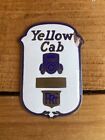 Early Vintage 1930s Yellow Cab Co PRT Taxi Service Enamel Advertising Badge