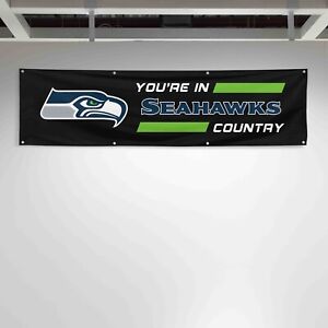 For Seattle Seahawks Football Fans 2x8 ft Flag You Are In Country Gift Banner