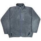 Patagonia Fleece Mens XL Gray Vintage 90s Retro Deep Pile Full Zip Jacket USA