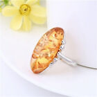 Vintage Oval Amber Stone Retro Rings For Womens Mens Jewelry Ring Size 9