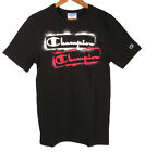 Champion Mens Short Sleeve Black 2 Sides T-Shirt  X Small NWT Script Logo Tee