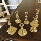 Lot of 6 vintage Baldwin Brass  small candlesticks excellent condition