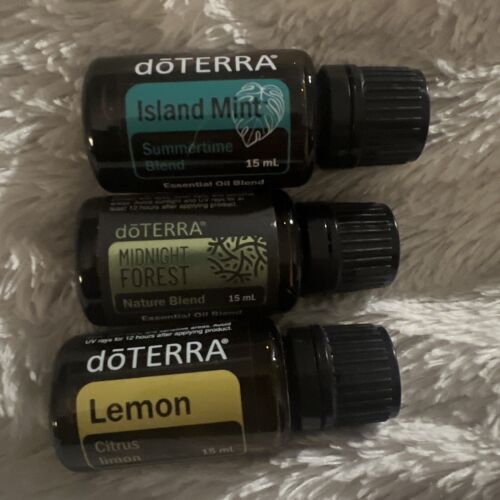 doterra essential oils-3 Pack- Lemon, Island Mint, Midnight Forest 15 Ml