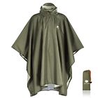 Waterproof Rain Poncho Lightweight Reusable Hiking Hooded Coat Jacket for Outdoo