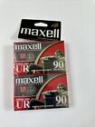 New ListingLot (2) Maxell UR-90 Type 1 Normal Bias Blank Audio Cassette Tapes New Sealed