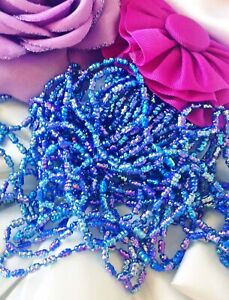 Trims Cord Blue Beads Sequin Clothing Doll Jewelry Journal Crafts 1/4