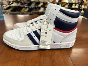 Size 10 Men's Adidas Originals Top Ten RB Hi White/Navy Shoes GX0740