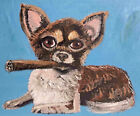 New ListingOriginal chihuahua dog oil painting, signed