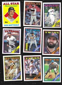 1988 Topps Baseball card lots w/ Ryan, Ripken, Mattingly and more with free ship