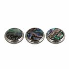3pcs Chrome Plated Abalone Shell Trumpet Finger Buttons Repair Parts