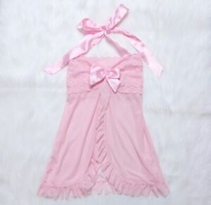 🎀Dollette Coquette Bow Pink Satin Dress 🎀