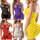 Sexy Women Fishnet Lingerie Sleepwear One Size One Piece Babydoll Mini Dress US