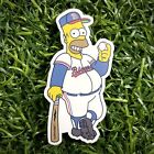 Simpsons X Buffalo Bisons Die Cut Sticker 3” Homer Simpson Baseball Pop Art WNY