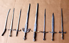 Lot of 8 Fantasy Medieval Knight Sword Dagger Letter Openers Mini Miniature