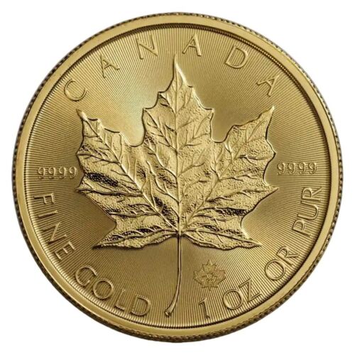 1 oz Gold Maple Leaf Coin BU - Random Year - Royal Canadian Mint .9999 Gold