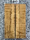 New ListingSTABILIZED SPALTED CURLY TIGER MAPLE KNIFE SCALES HIGHLY FIGURED EXOTIC WOOD#847