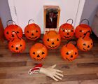Vintage Halloween Lot Empire Blow Mold Trick or Treat Pail Buckets Crawling Hand