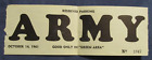 1961 ARMY at Penn State Football Press Parking Pass, West Point Cadet, Oct 14