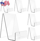 Acrylic Book Stand Clear Easel Stand for Display Book & Display Holder 6 Pack