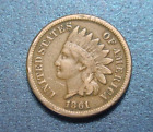 1861 Indian Head 1c Cent Copper/Nickel Cent In Fine+ Condition No Reserve