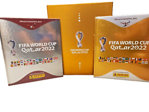 Panini Qatar 2022 World Cup Gold box with 40 packs + Gold and Silver new albuns