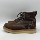 Hawx WULP-3 Mens Brown Lace Up Round Toe Leather Ankle Work Boots Size 11 M