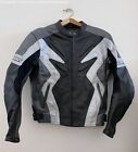 Men's Joe Rocket Black & Gray Leather Motorcycle Jacket Size 46