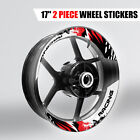 S05W Red 2-PIECE Rim Wheel Stickers For YZF R1 12 13 14 15 16 17 18 19 20 21 22