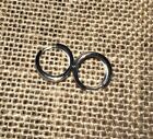 Men's Or Women's Or Child’s Small Silver Solid Tiny Hoop Huggie Earrings