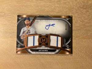 2021 Topps Museum Collection Jeff McNeil GU Dual Relic Auto 44/50 SP NY Mets