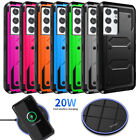 For Samsung Galaxy S22 S21 S20 S23 Case Cover w/ Wireless Fast Charger Charging