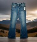 Seven 7 Blue Medium Wash Denim Mid Rise Boot Cut Jeans Women’s Size 10 MSRP $74