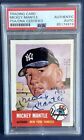 1991 TOPPS ARCHIVES Signed MICKEY MANTLE 1953 No 7 AUTO Card Psa Coa 1/1