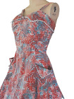 Fab Vintage 50's Full Skirt Dress Sundress Fitted Bodice Rockabilly Pinup S B34
