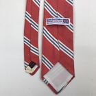 VTG Cable Car Clothiers Robert Kirk Men  Neck Tie Red White Striped Silk USA NOS