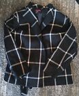 Jessica London Womens Black White Plaid Lined Coat Size 20 New Without Tag