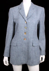 ESCADA Sky Blue Cashmere Tweed Notched Lapel Blazer Jacket 36