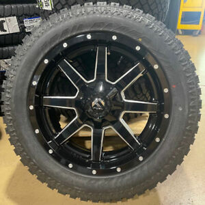 20x9 Fuel Maverick Black Wheels 32 Atturo AT Tires 6x135 Ford F150 Expedition