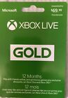 Microsoft Xbox LIVE 12 Month Gold Membership Card for Xbox 360 / XBOX ONE S