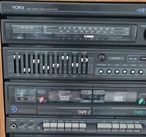 YORX NEWAVE VINTAGE Stereo System Tuner Cassette Recorder Equalizer Model 2210