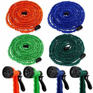 Expanding Flexible Garden Water Hose with Spray Nozzle 50ft comes in 3 colors