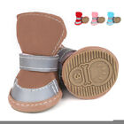 4pcs Dog Snow Boots Thickened Plush Puppy Shoes Warm Cotton Non-slip Outdoor