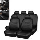 9Pcs Car Seat Cover Waterproof Leather 5 Seats Full Set Front Rear Back Cover (For: Toyota Camry)