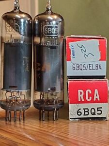 6BQ5/EL84 RCA NOS/NIB strong Maximatcher2 matched pair (2) tube lot TV-7 tested