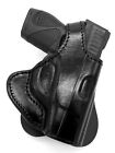 CLOSEOUT! Right Hand Premium Black Leather Roto Paddle & Belt Holster - CHOOSE