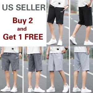Mens Sweat Shorts With Pocket Brushed Lightweight Joggers Pants Fits S - L
